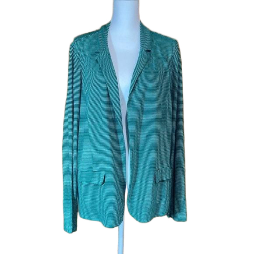 J. Jill Casual Striped Linen Blazer.EUC